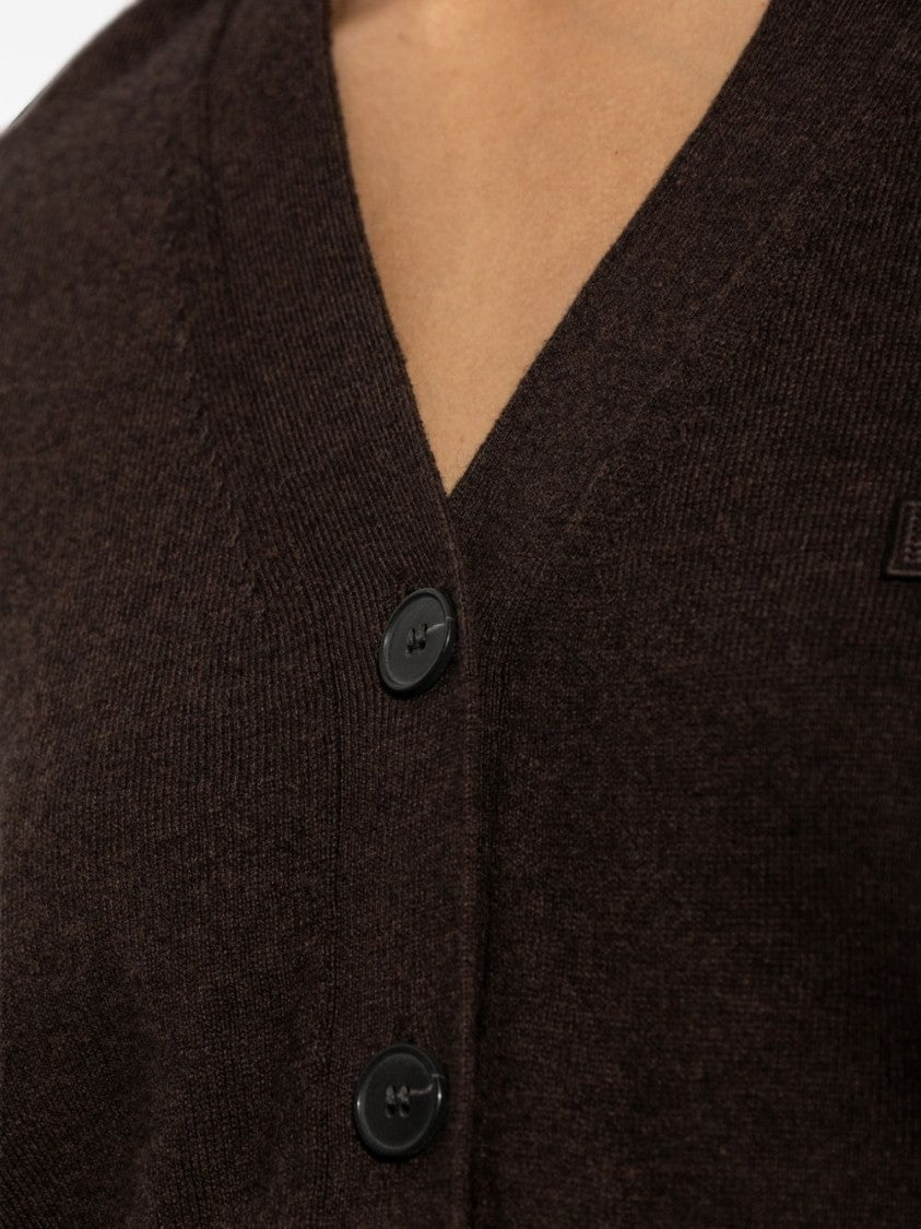 Isabel Marant Étoile V-Neck Knit Sweater With Button-Down Front And Embroidered Logo