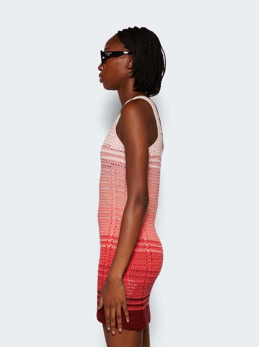 Amiri Sunset Ombre Crochet Dress