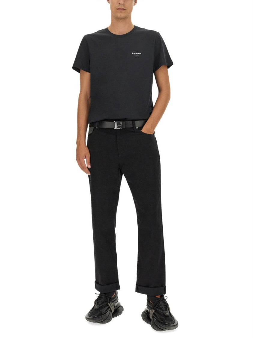 Balmain Regular Fit Black Denim Jeans