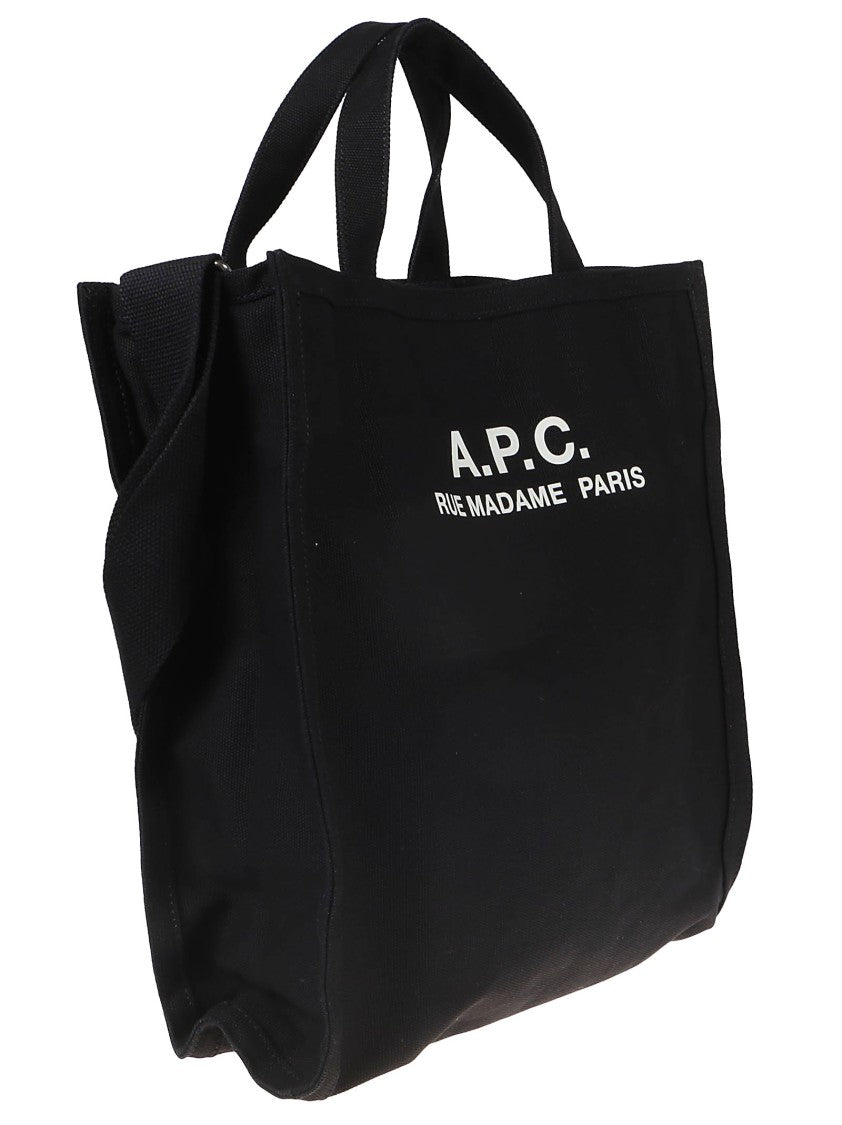 A.P.C. Recuperation Black Cotton Tote Bag