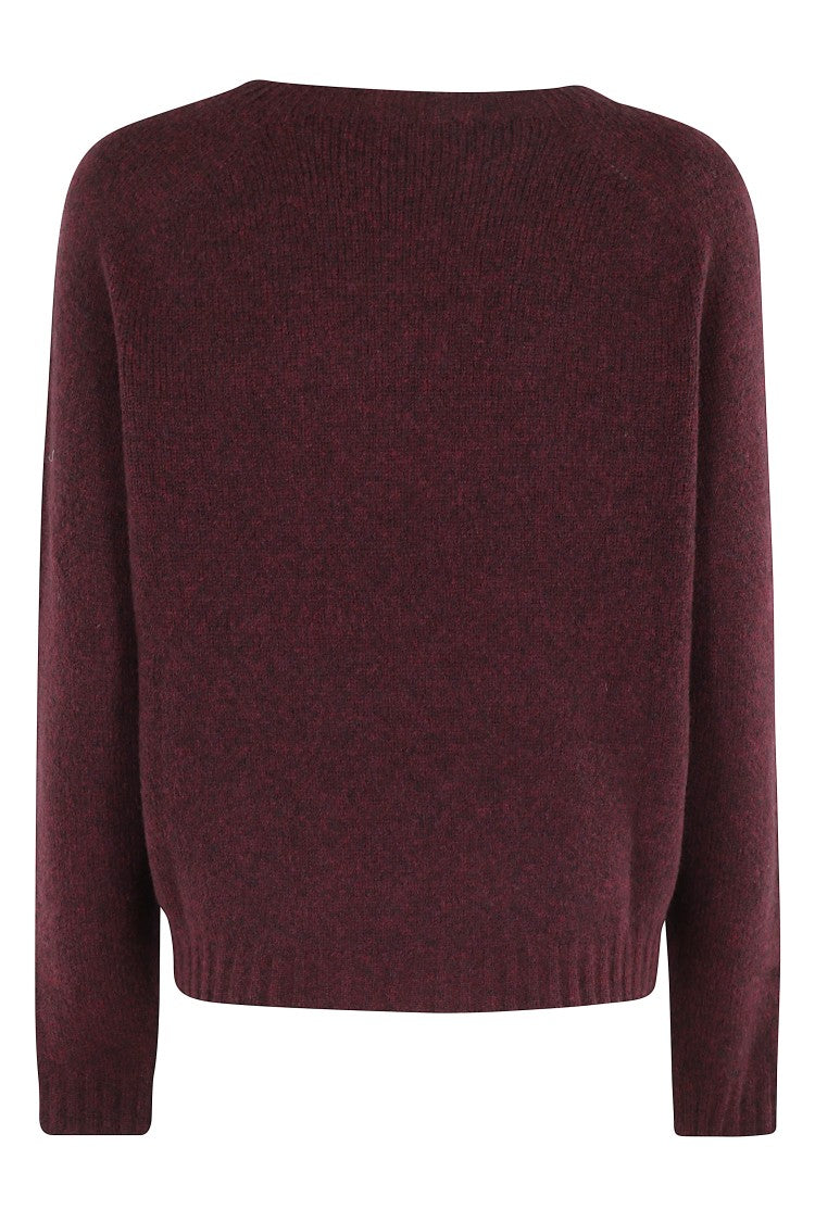 Roberto Collina Burgundy Circle Neck Sweater With Long Sleeves