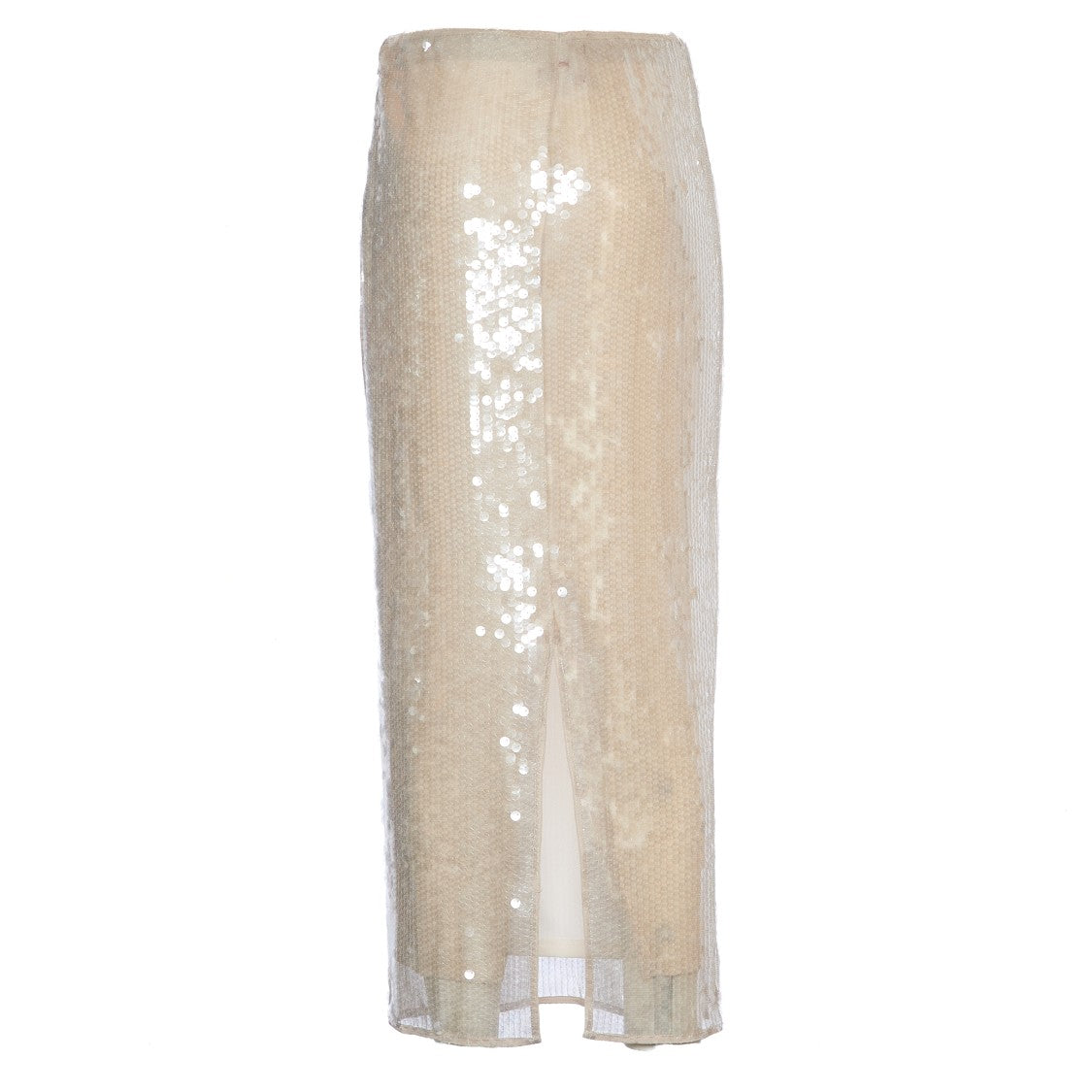 Staud Sequined Midi Skirt With Slim Fit