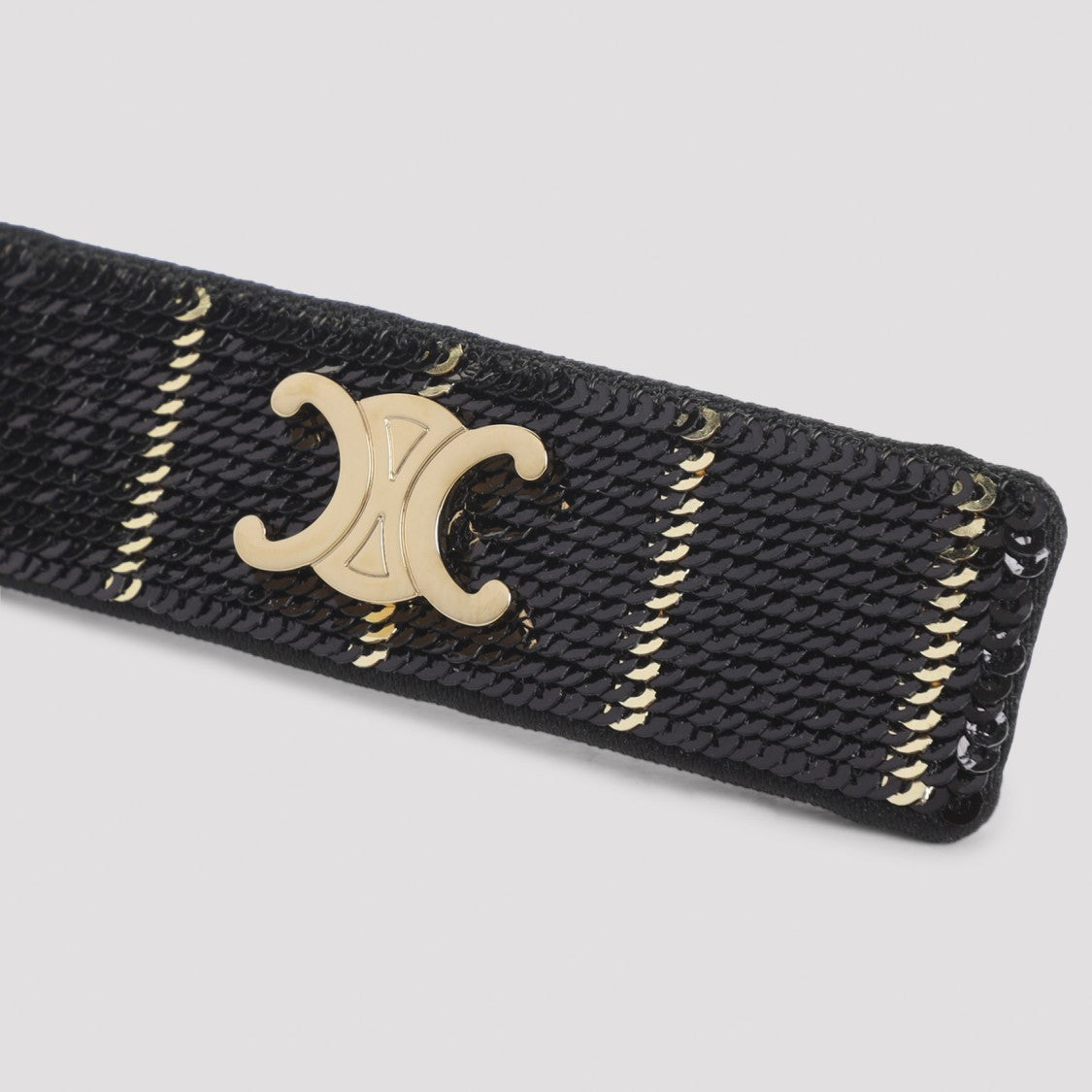 Celine Striped Sequins Hair Clip