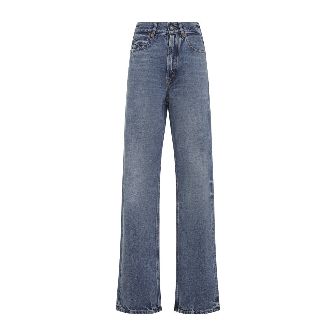 Saint Laurent High-Waisted Straight-Leg Jeans With Classic Five-Pocket Design
