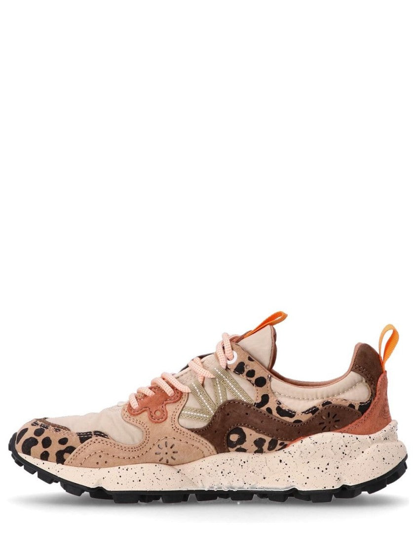 Flower Mountain Versatile Unisex Sneakers With Animal Print