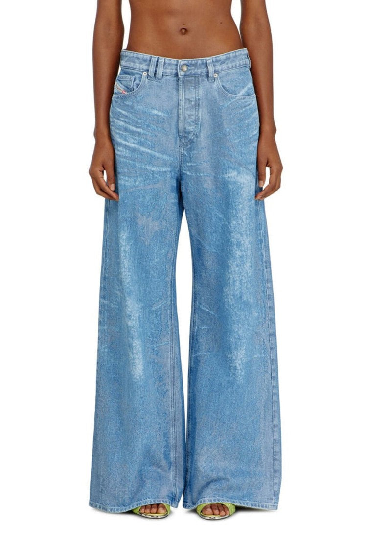 Diesel White Cotton Jeans