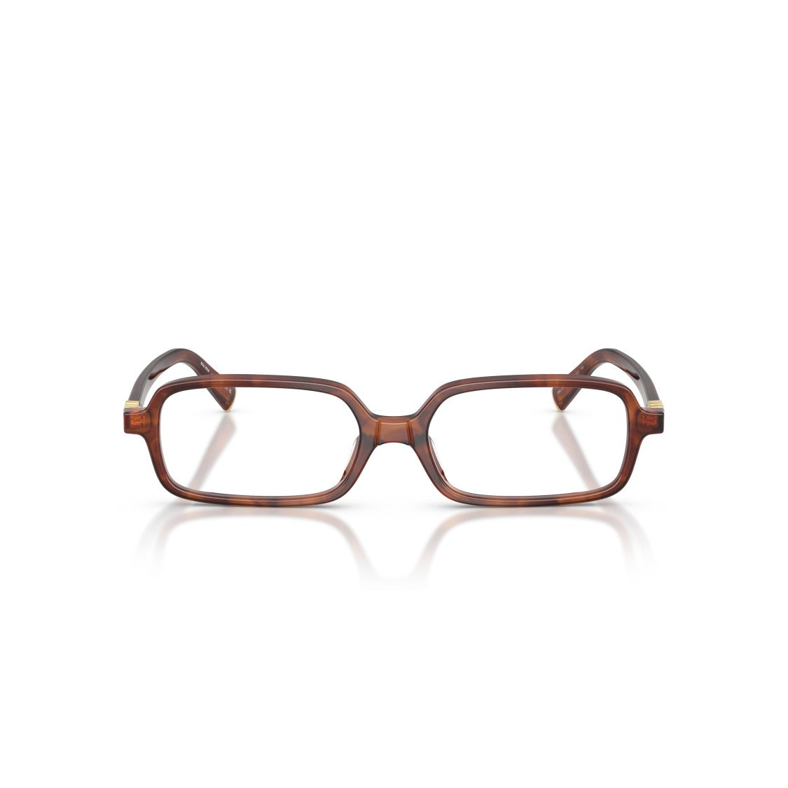 Miu Miu 0Mu 01Yv Tortoiseshell Acetate Rectangular Eyeglasses