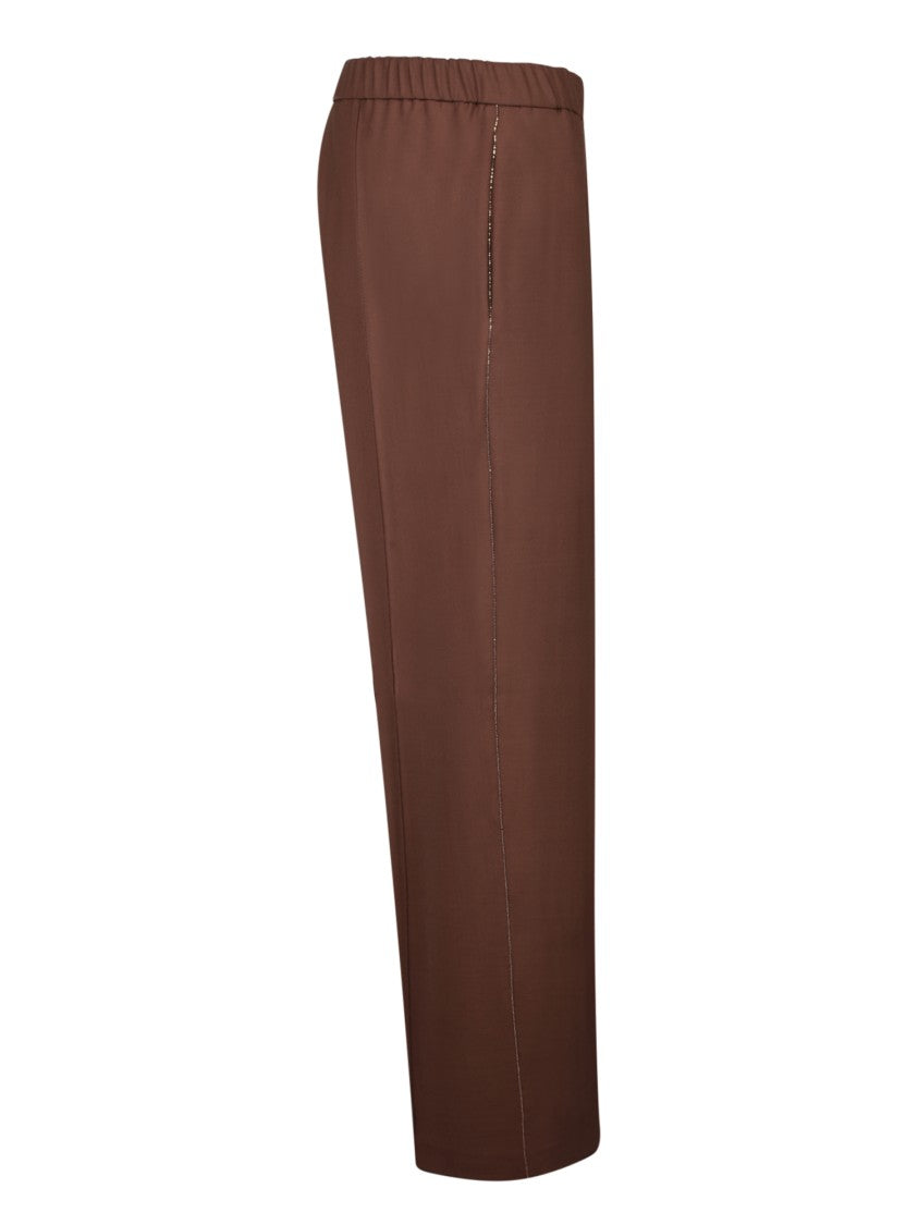 Fabiana Filippi Straight Cut Brown Trousers