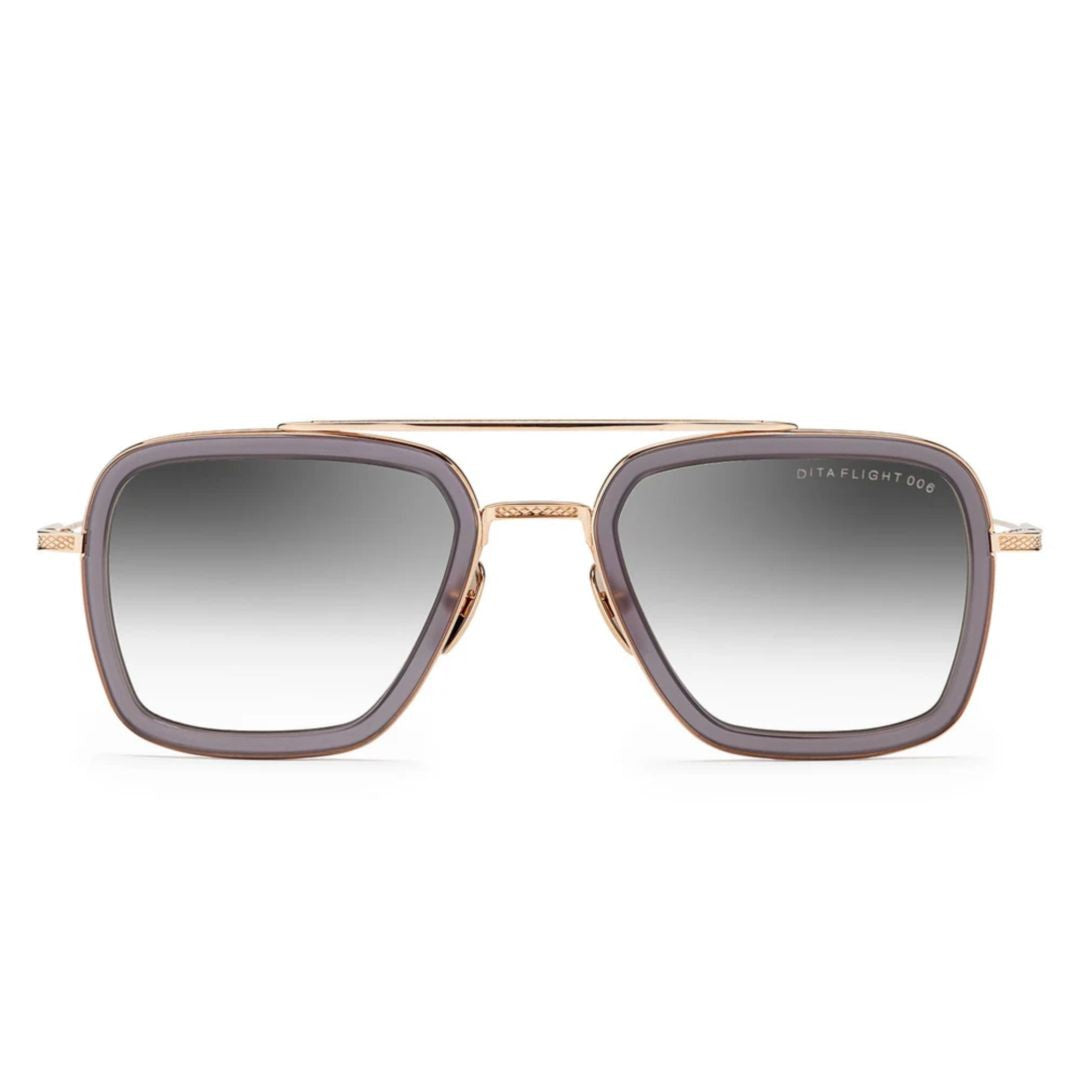 Dita Flight.006 Square-Shaped Gradient Tint Sunglasses With Textured Temples