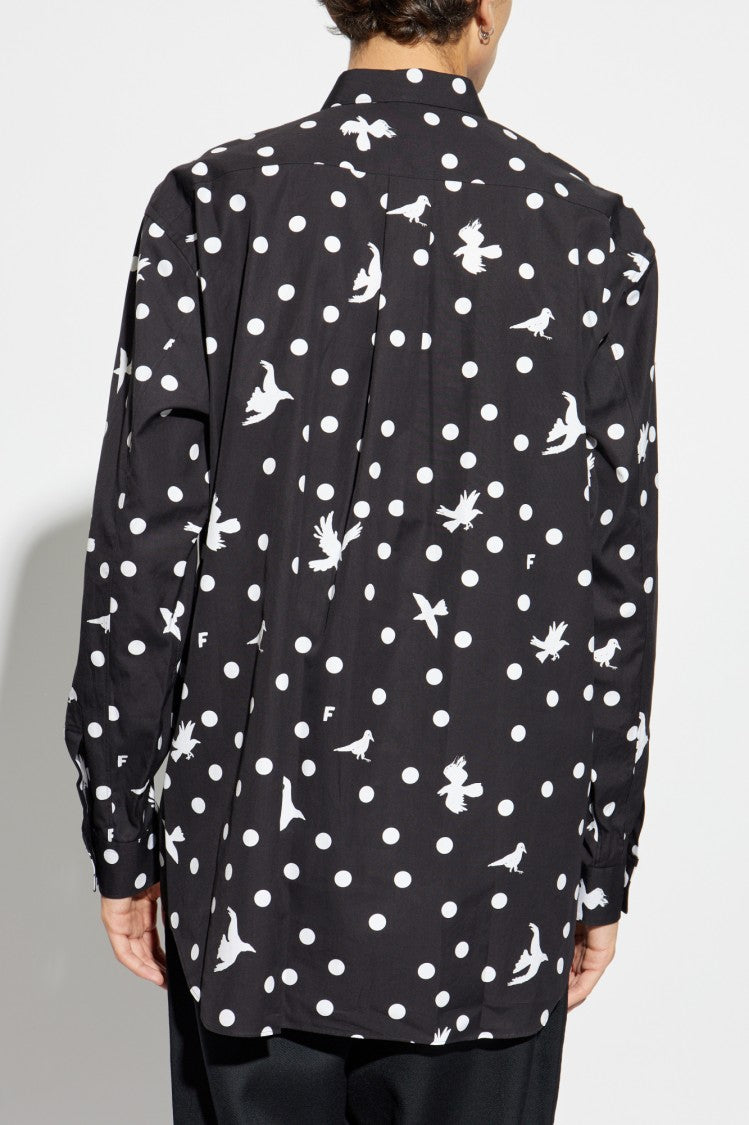 Comme Des Garçons Artistic Black Cotton Shirt