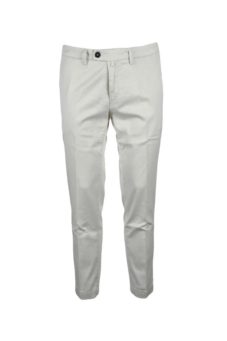 Bro Ship Beige Tencel Stretch Pants With Contemporary Design