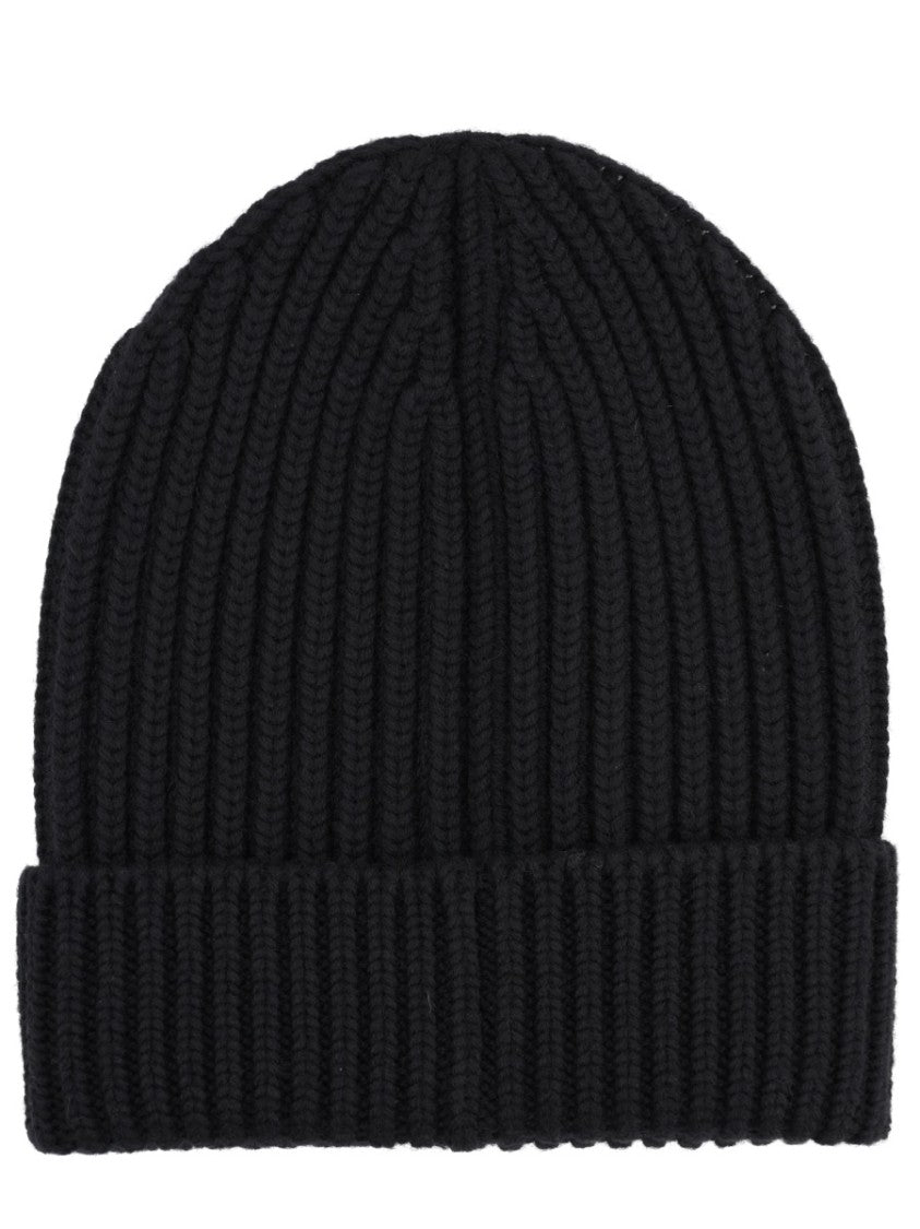 Dolce & Gabbana Ribbed Wool Cap With Folded Cuff