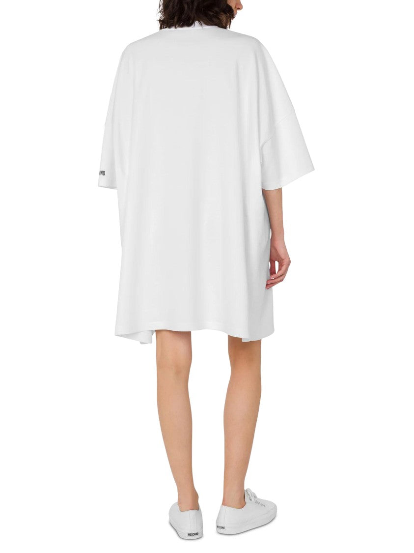 Moschino Classic Cotton Dress With Silhouette