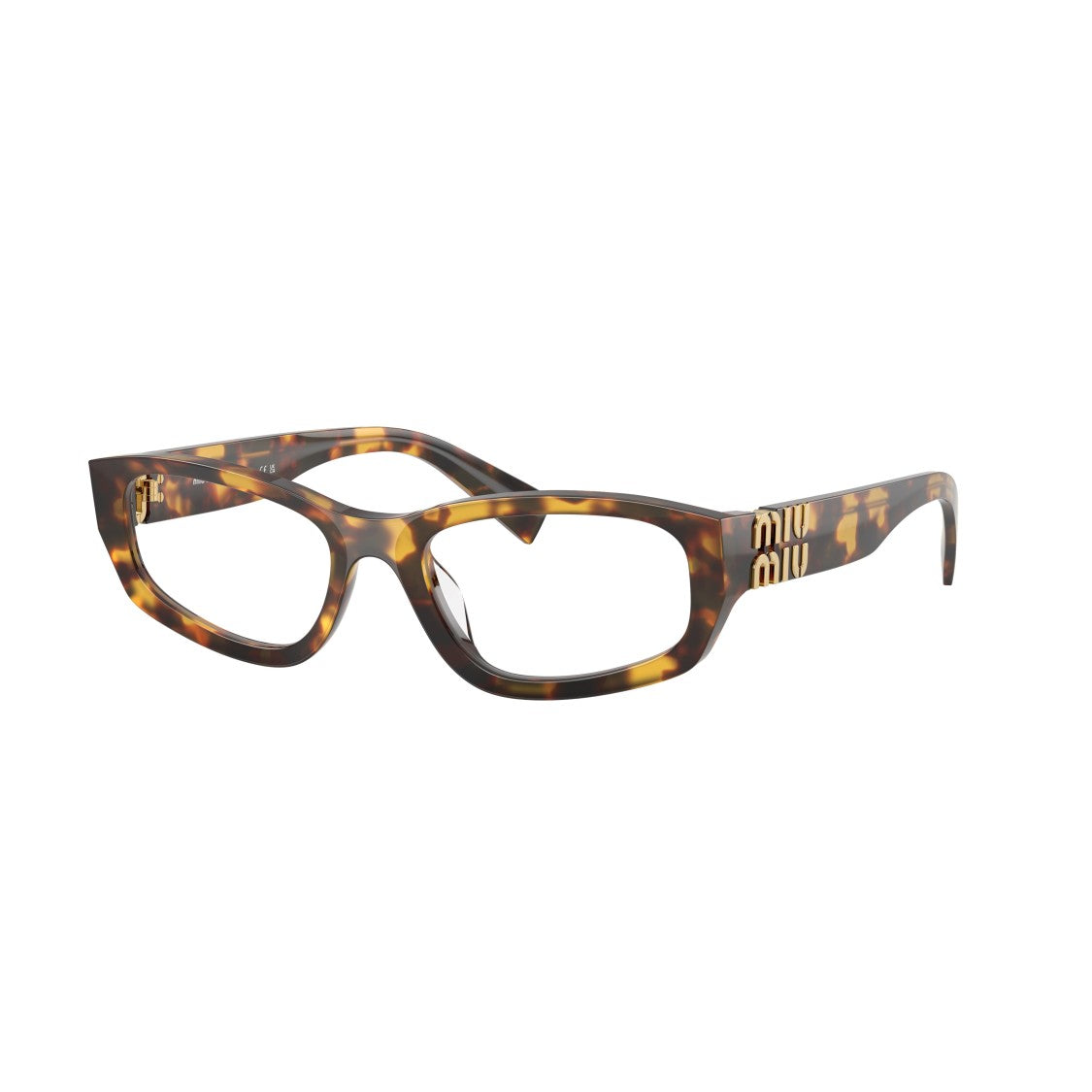 Miu Miu 0Mu 04Yv Rectangular Tortoiseshell Acetate Eyeglasses