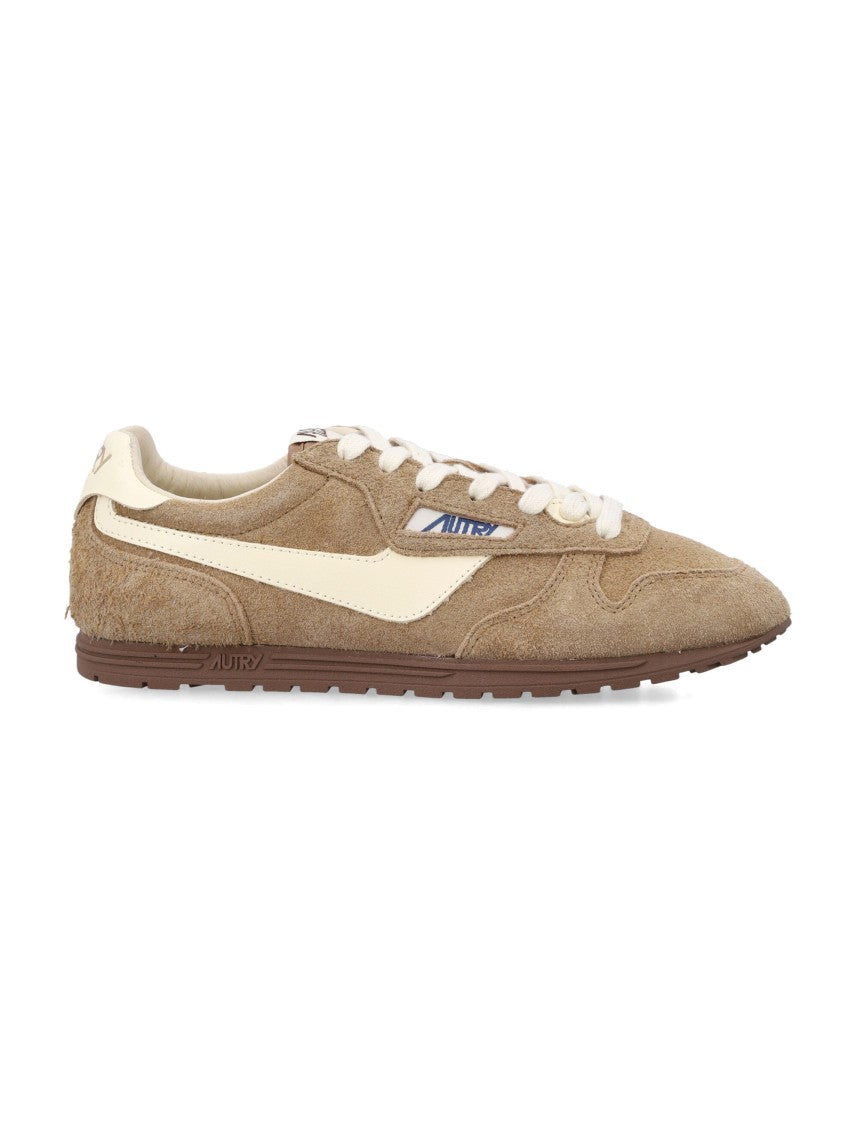 Autry Windspin Low-Profile Textured-Suede Sneakers