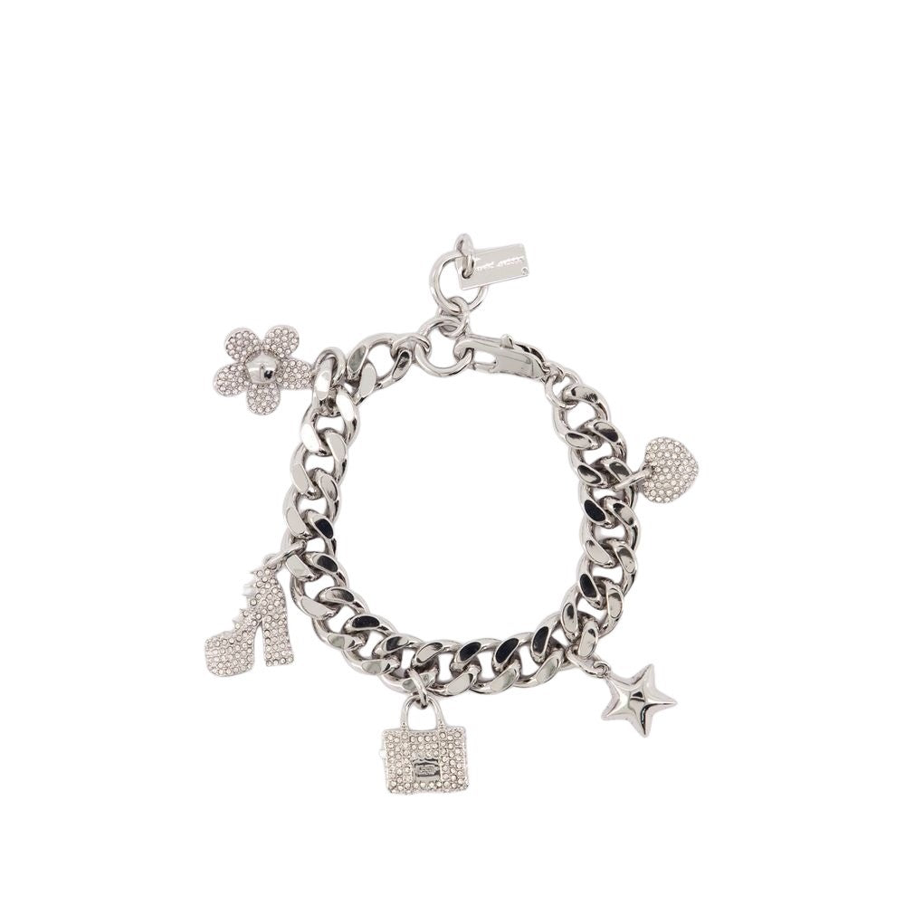 Marc Jacobs Mini Icon Pave Bracelet - Metal - Silver