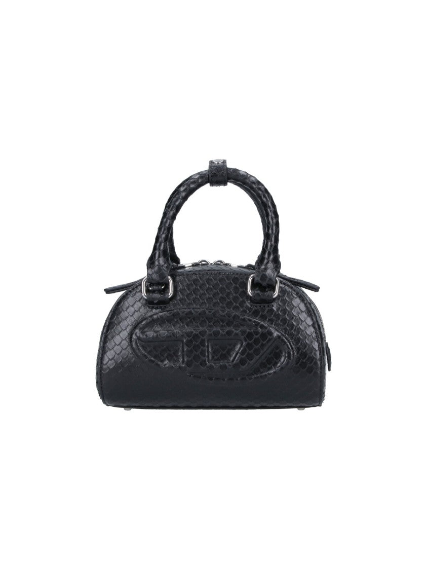 Diesel Beige 1Dr Dome Textured Leather Bag