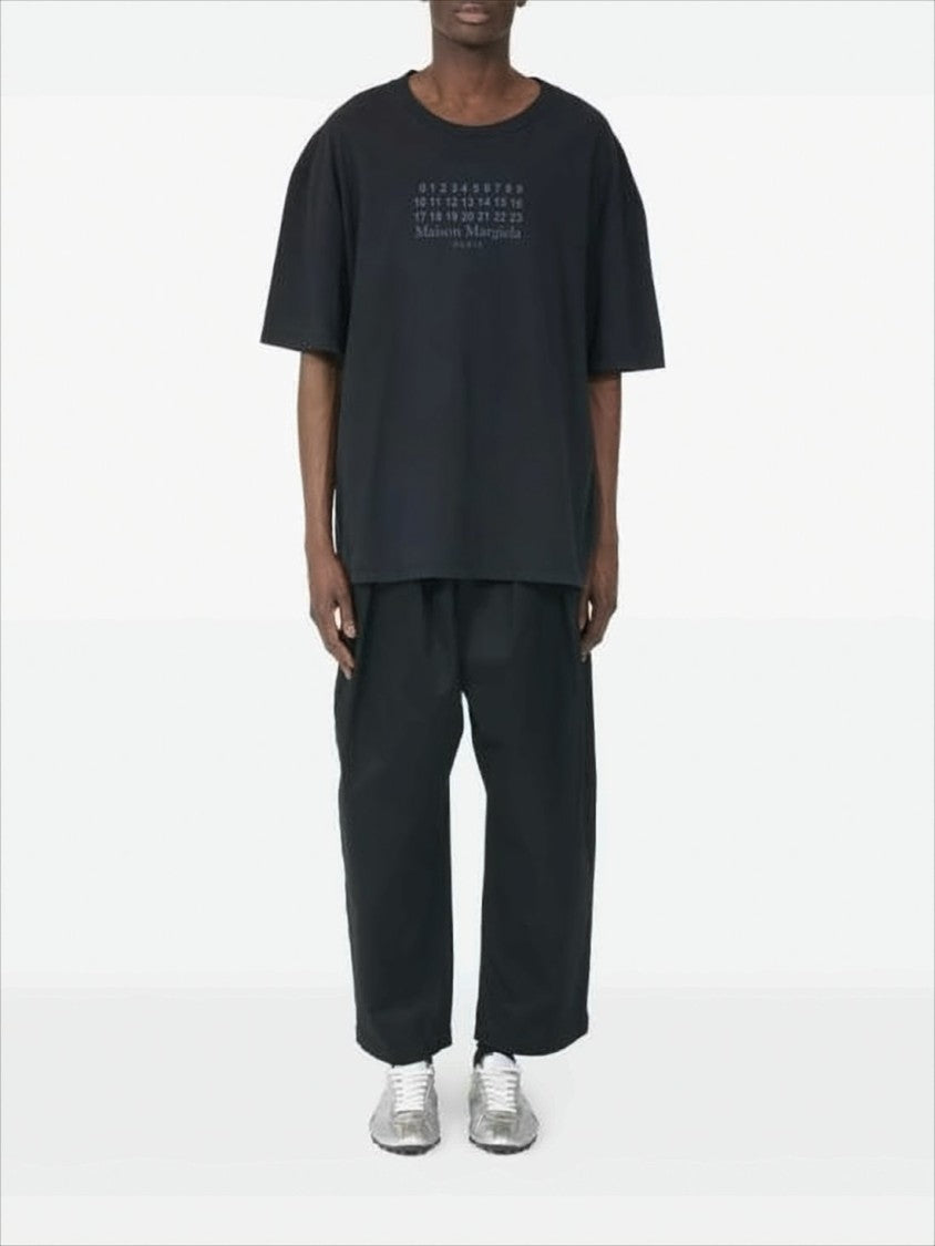 Maison Margiela Loose Fit Minimalist T-Shirt With Printed Logo