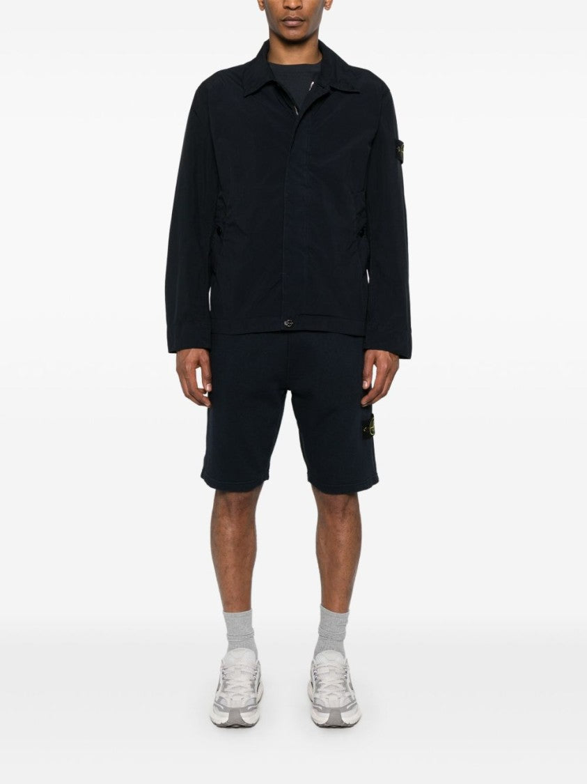 Stone Island Tailored Black Casual Jacket With Minimalist Design