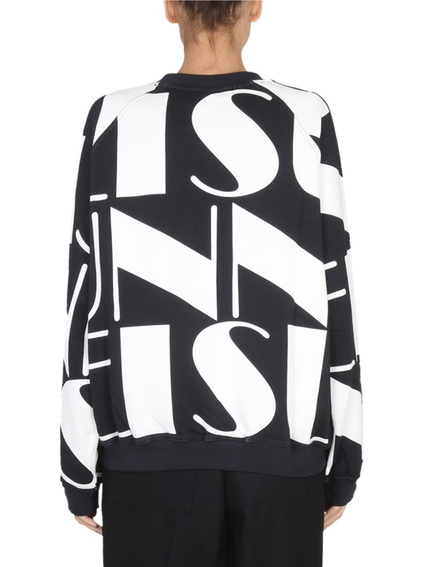 Sunnei Oversized Graphic Print Crewneck Sweatshirt