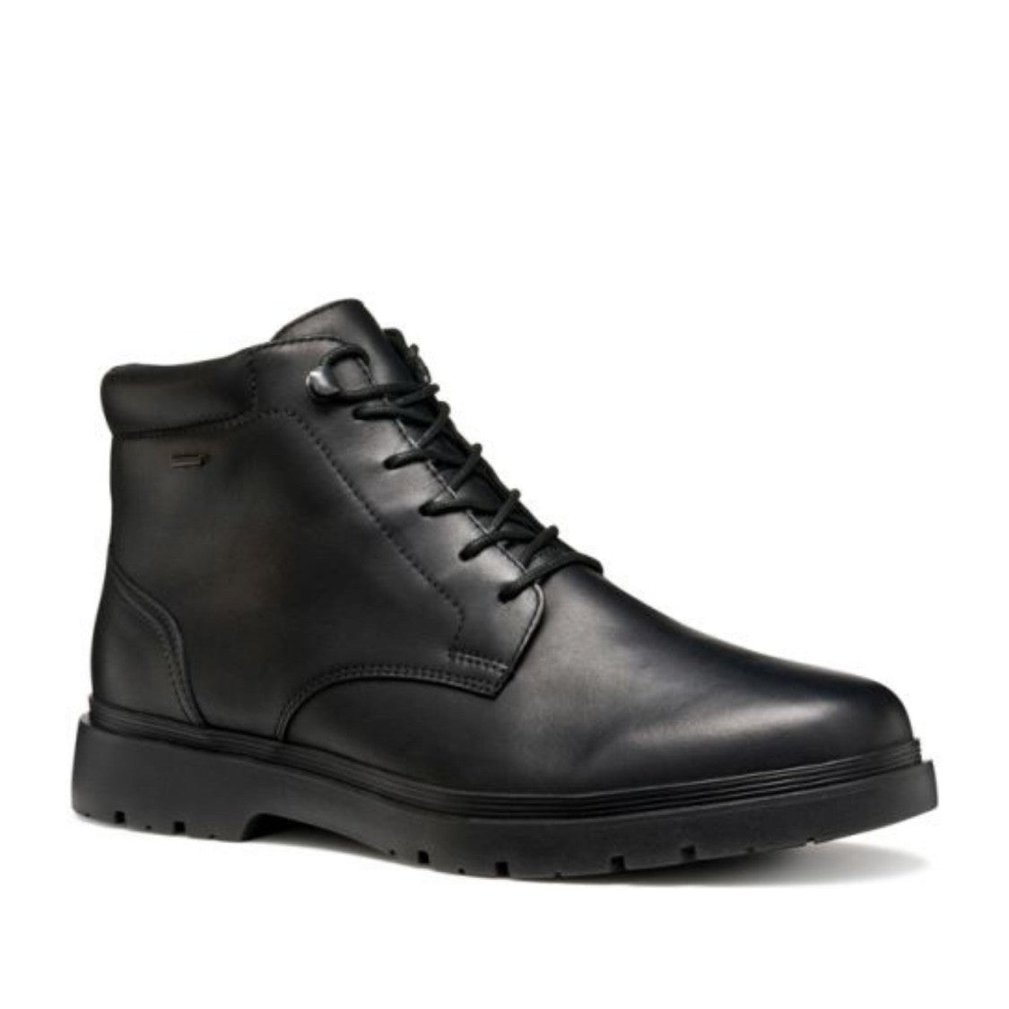 Geox Black Spherica Sleek Padded Collar Leather Boots