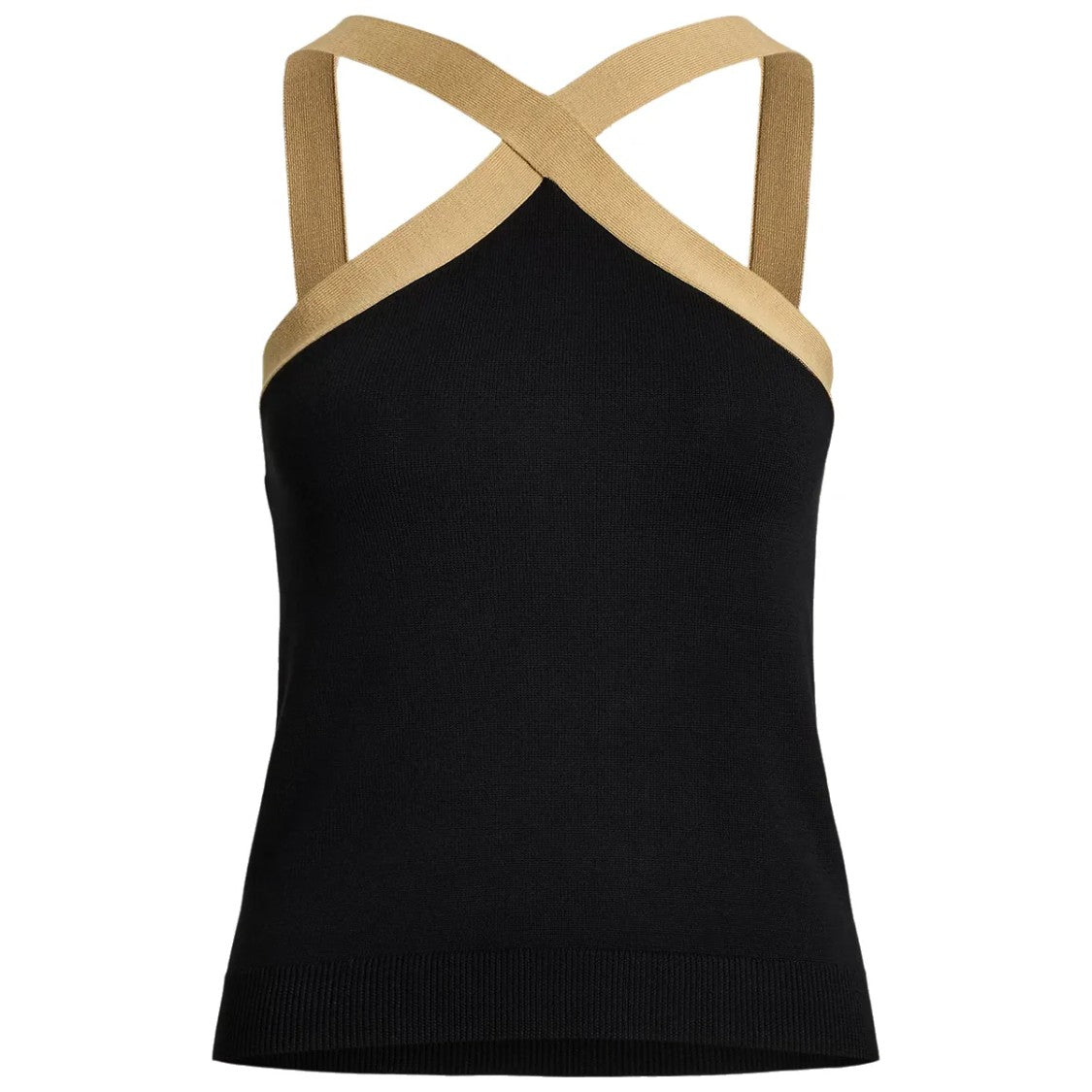 Lauren Ralph Lauren Fitted Sleeveless Pullover With Crossed Strap Design