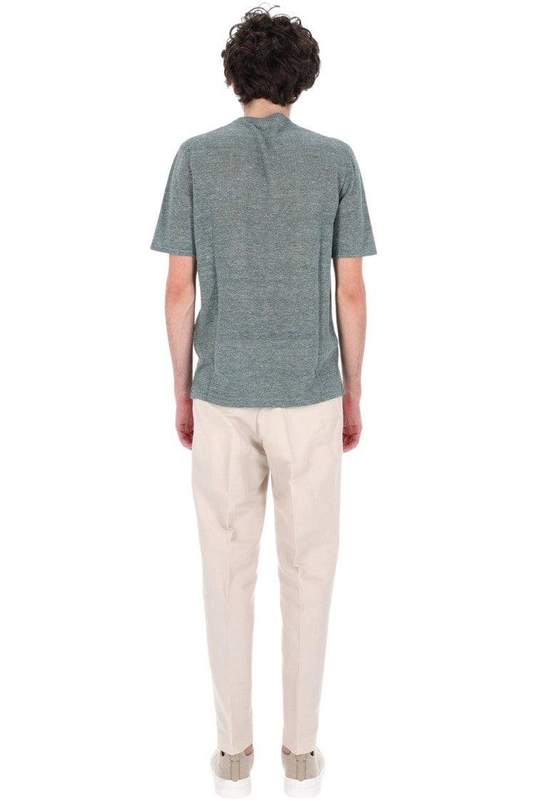 Roberto Collina Linen-Cotton Melange Casual T-Shirt