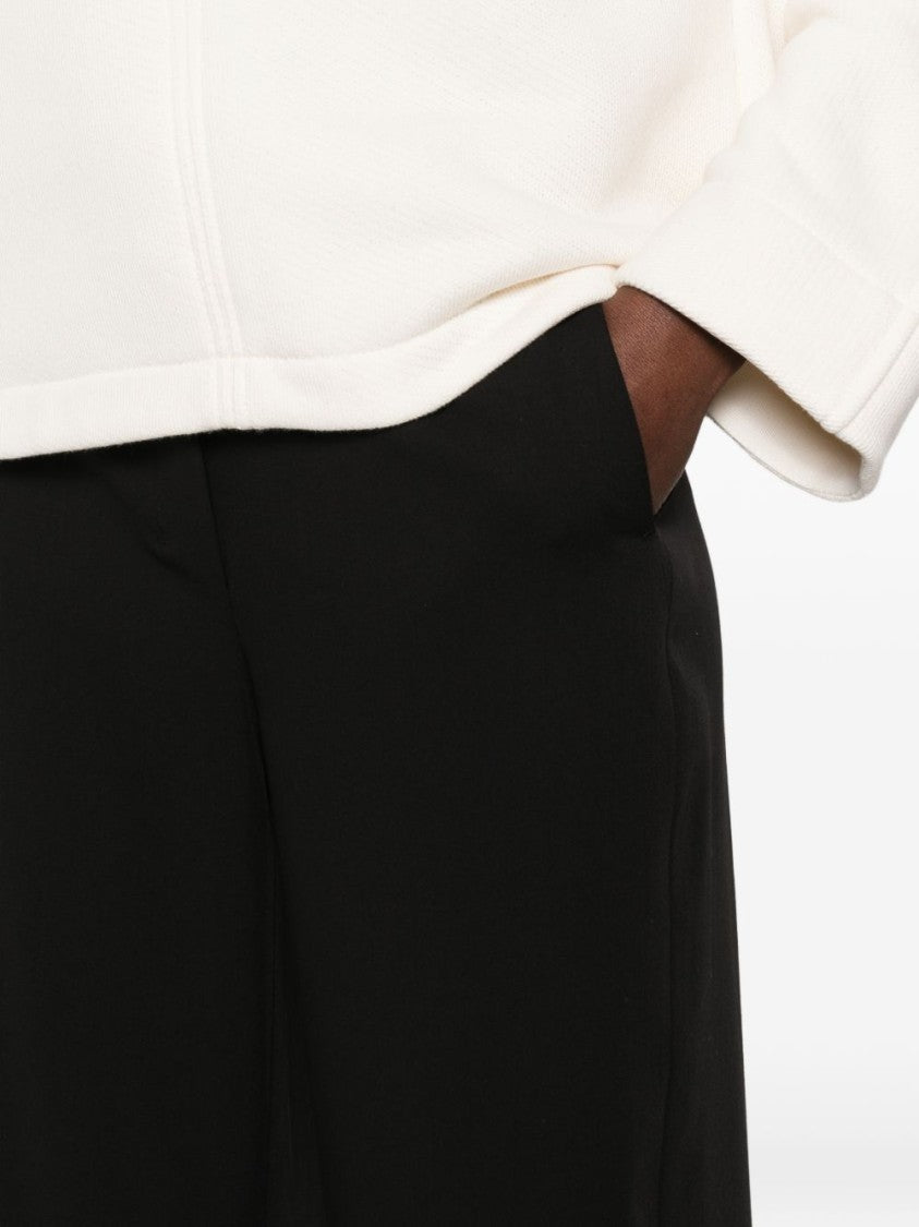 Max Mara Elasticated Waist Black Wool Pants