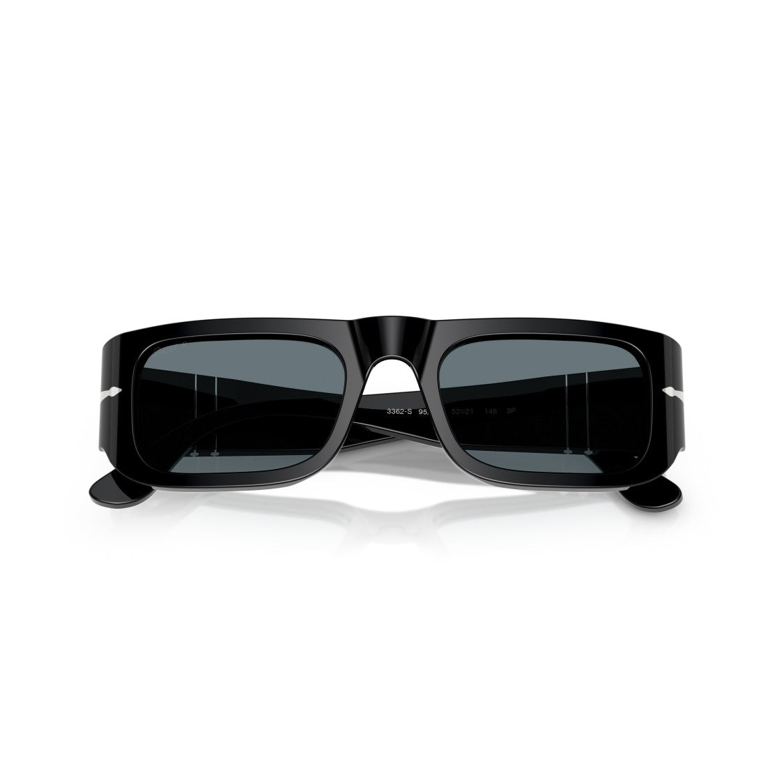 Persol Bold Rectangular Acetate Sunglasses With Silver Detail