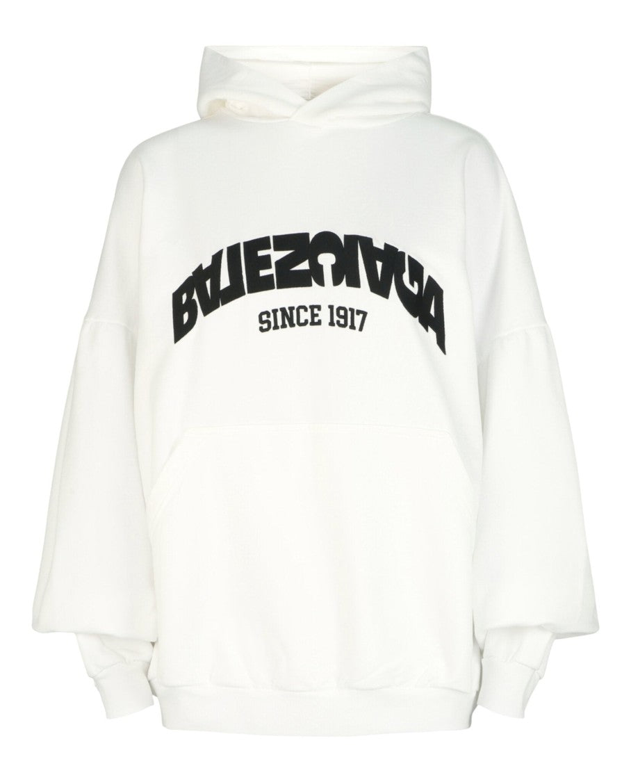 Balenciaga Upside-Down Embroidered Graphic Hoodie