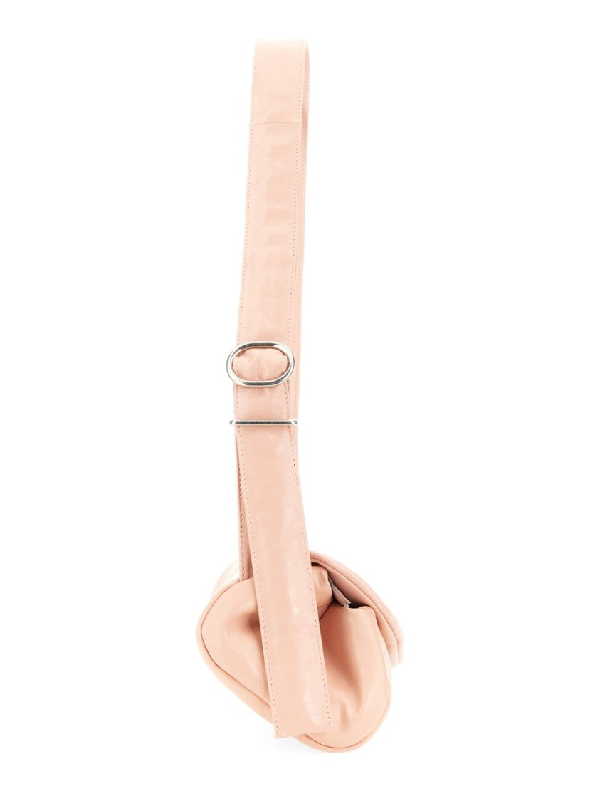 Jil Sander Soft Structured Leather"Cannoli" Shoulder Bag