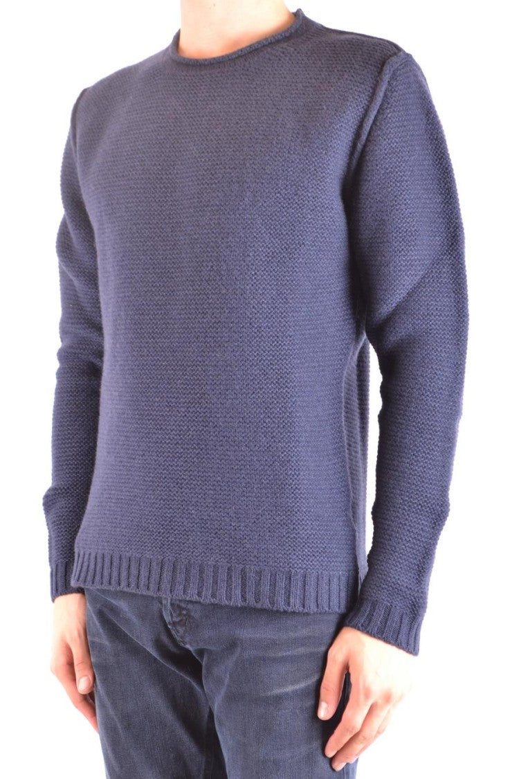 Dondup Navy Sleeveless Top High Round Neckline