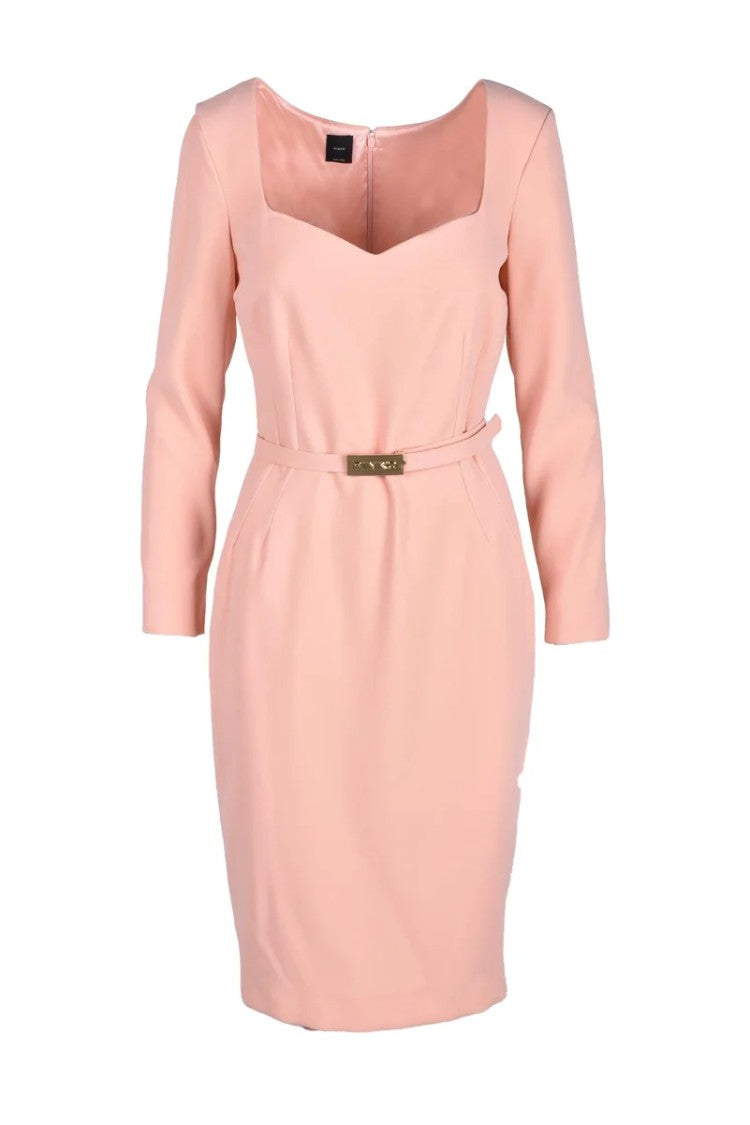 Pinko Pink Dress Polyester Elastane