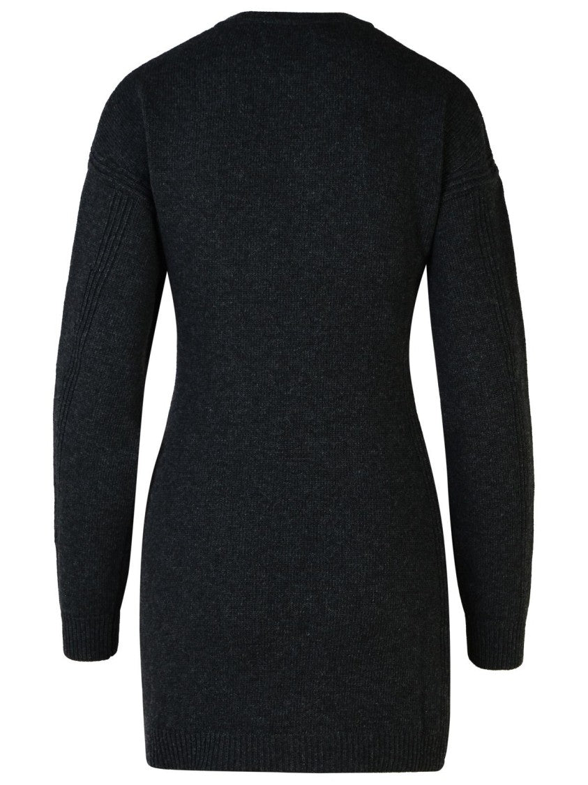 Moschino Jeans Dark Grey Wool Blend Dress