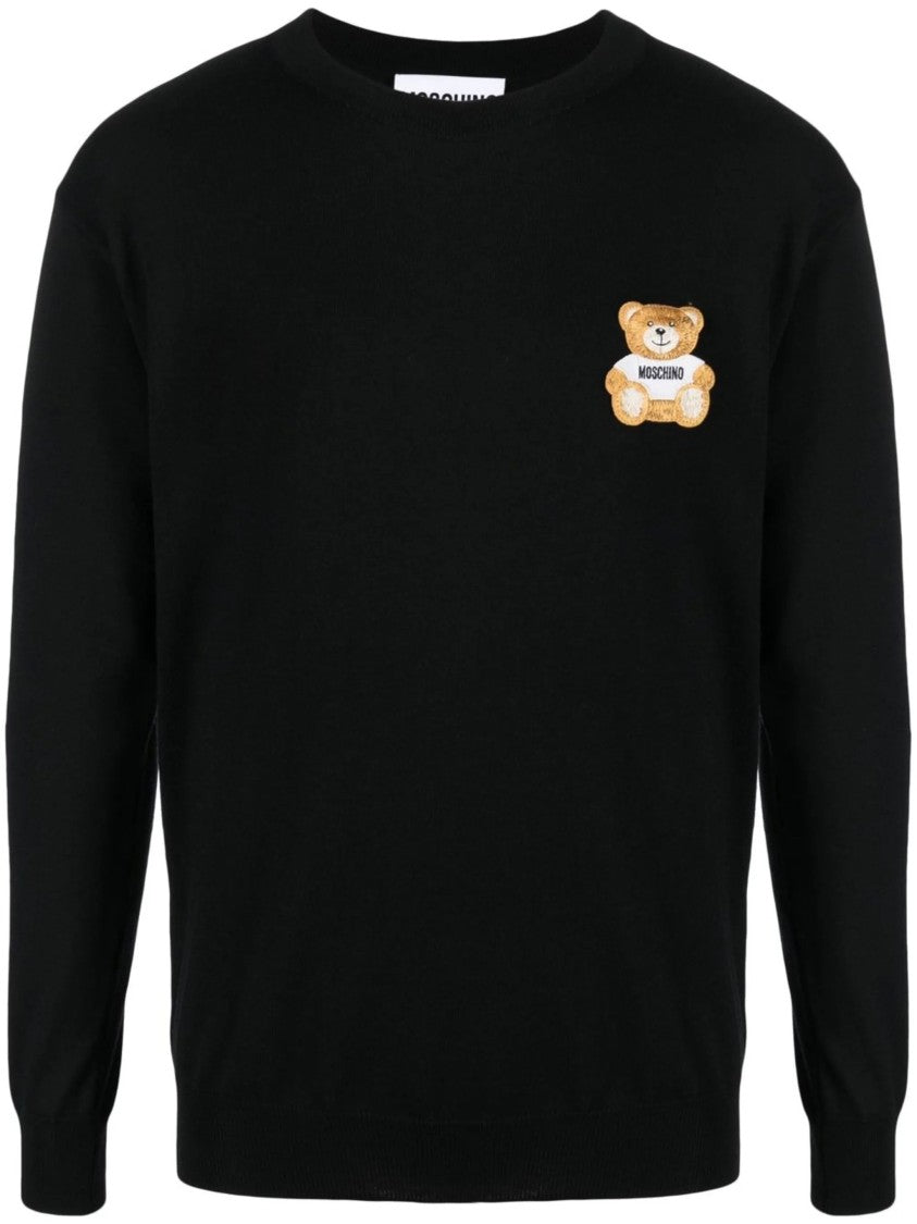 Moschino Black Merino Wool Sweater
