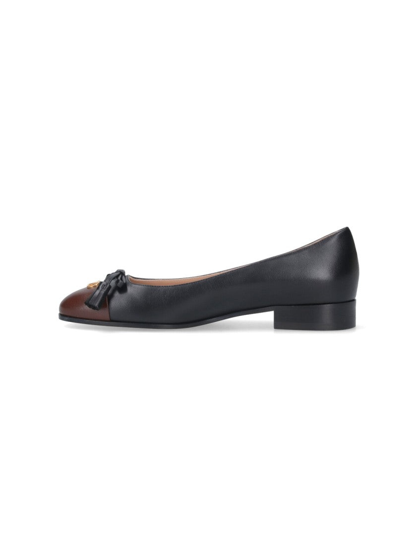 Valentino Garavani "Valet Du Roi" Ballet Flats – Black