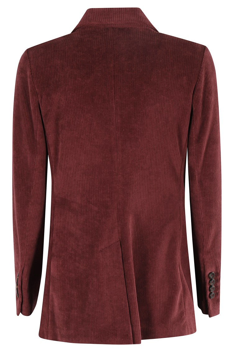 Circolo 1901 Double-Breasted Corduroy Jacket With Flap Pockets