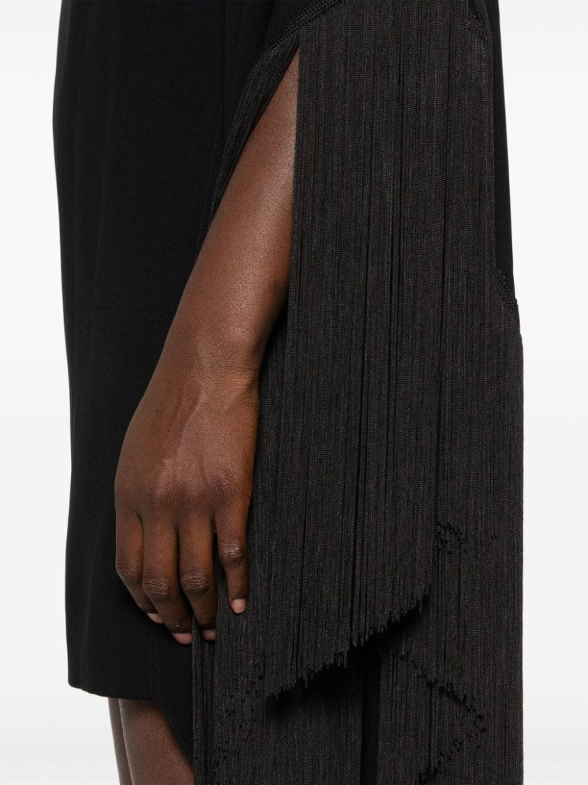 Moschino One-Shoulder Black Cady Dress
