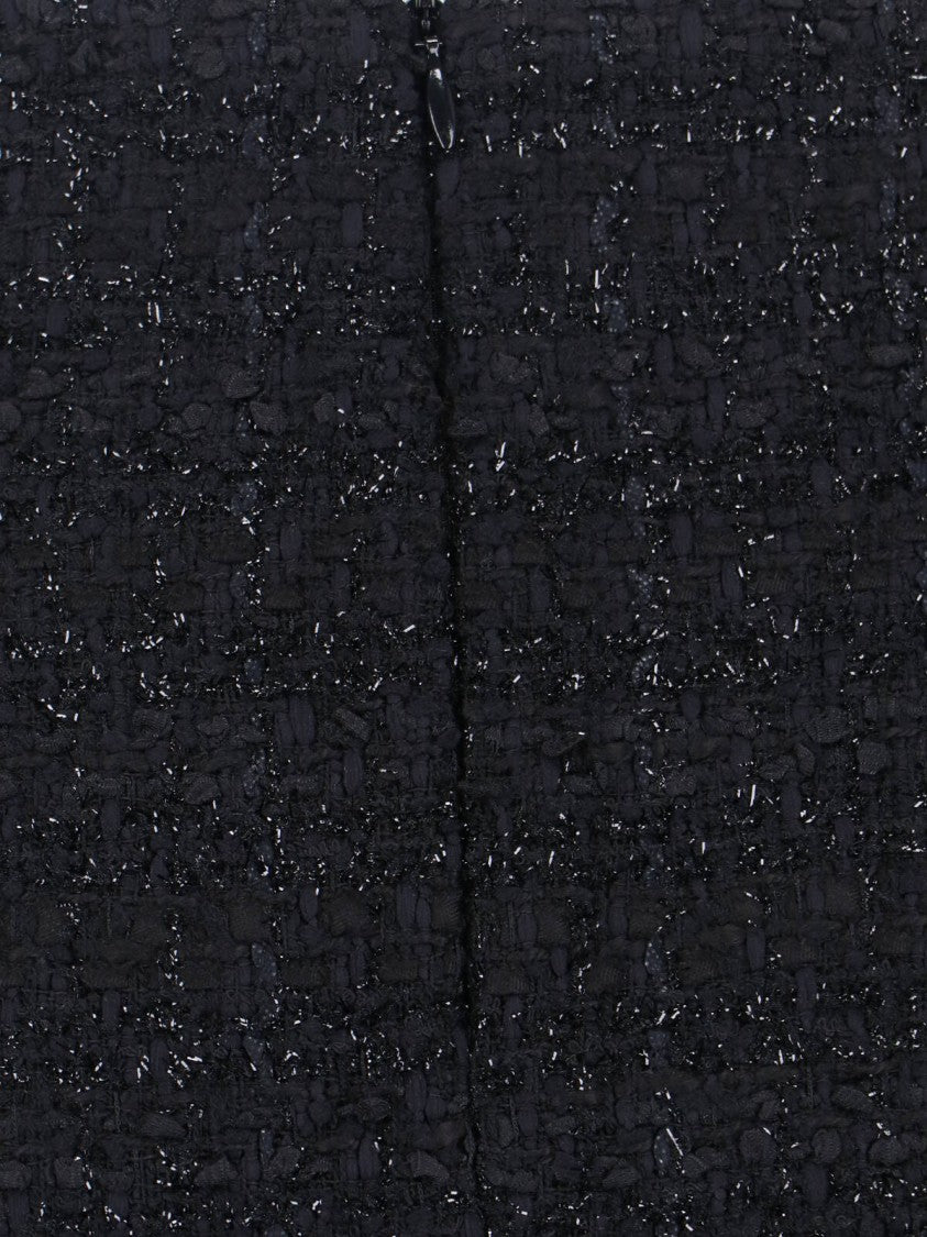 Tagliatore Classic Black Tailored Skirt With Subtle Sheen