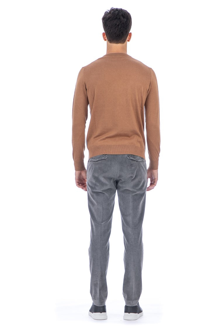Ballantyne Diamond Cotton-Cashmere Crewneck Sweater