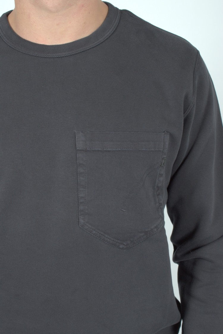 Dondup Charcoal Crew-Neck Cotton Sweatshirt