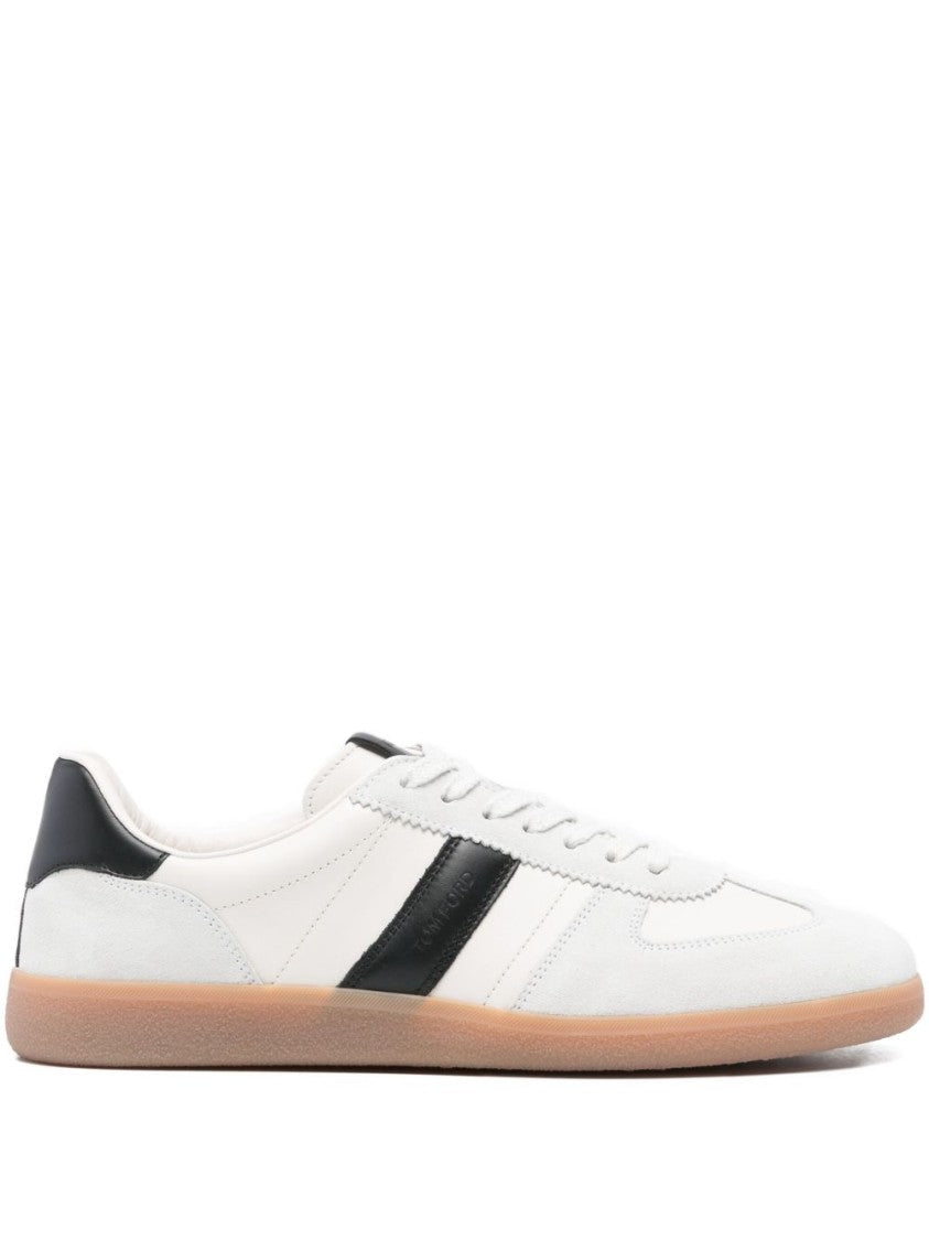 Tom Ford Low-Top Sneaker With Ice-Colored Suede Inserts