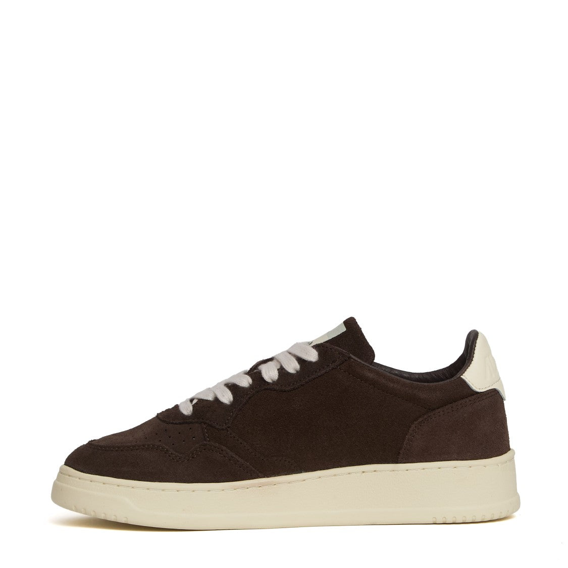 Autry Medalist Low Sneakers In Moka Leather And Suede