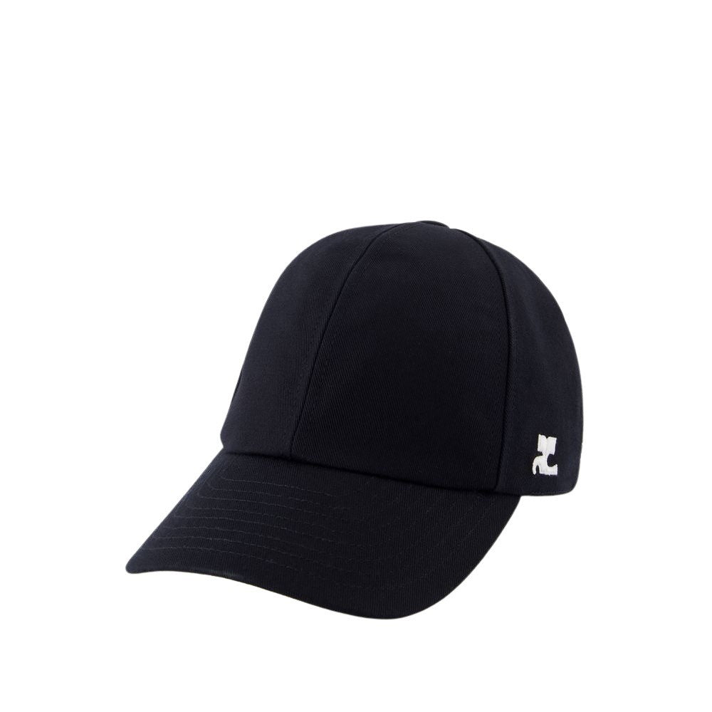 Courrèges Signature Cap - Cotton - Black