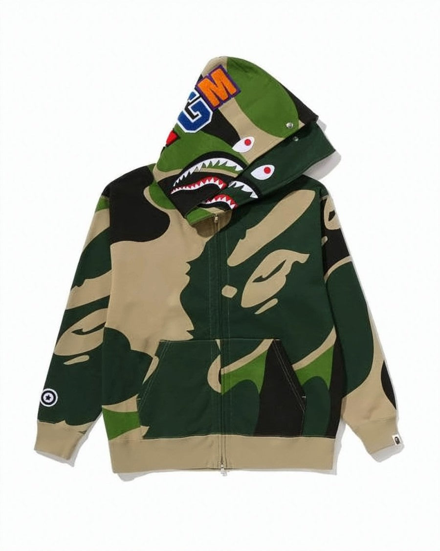 Bape Bold Camouflage Zip-Up Hoodie