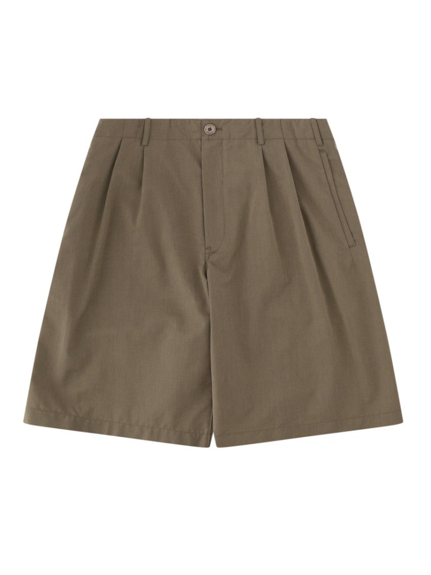 Our Legacy Neutrals Bridge Relaxed Fit Pleated Shorts