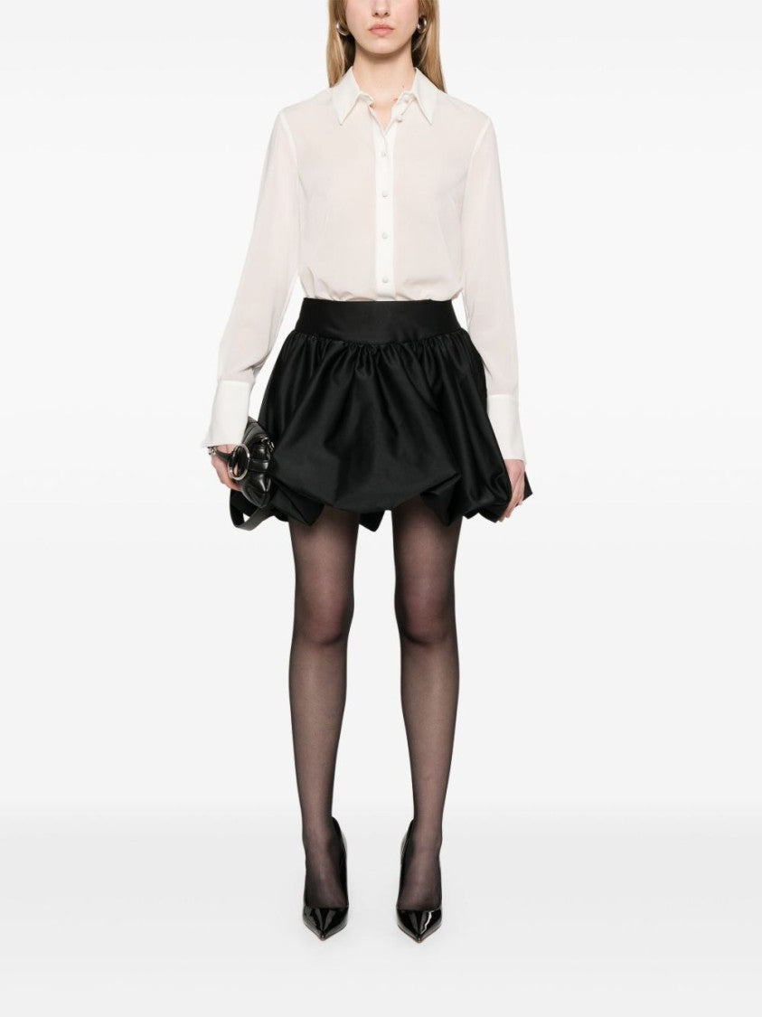 Blugirl White Silk Shirt With Classic Collar