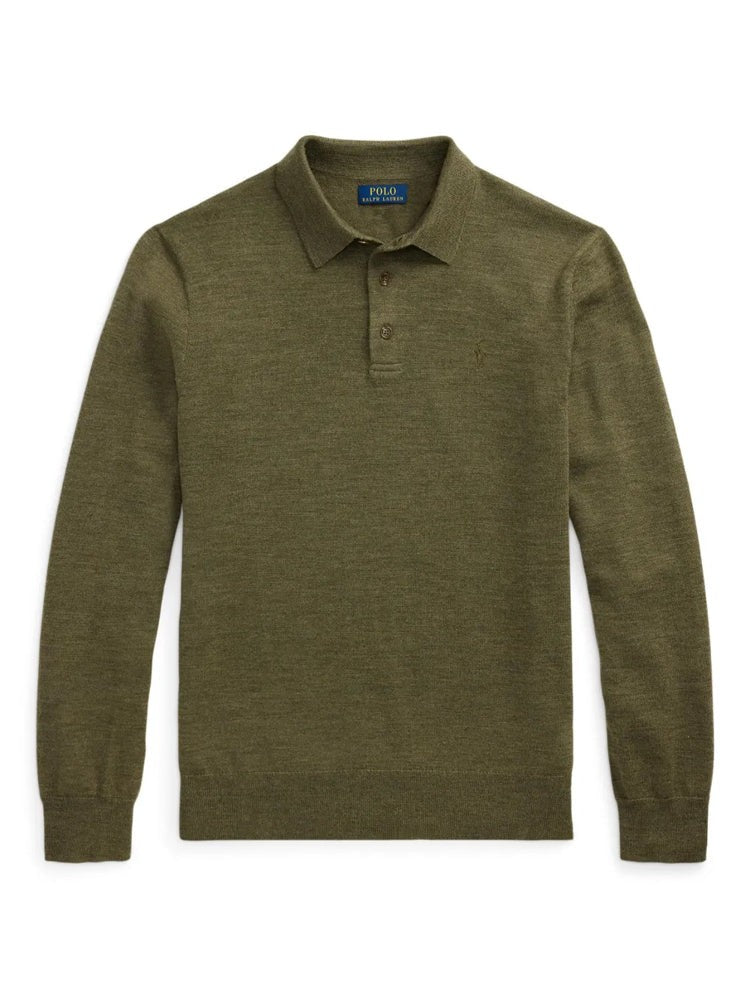 Polo Ralph Lauren Polo Collar Long Sleeve Sweater With Ribbed Details