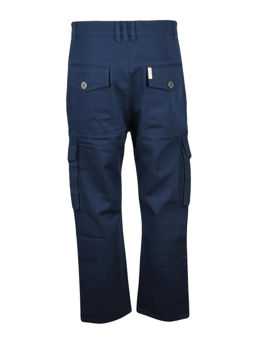 Balmain Blue Cotton Cargo Jeans