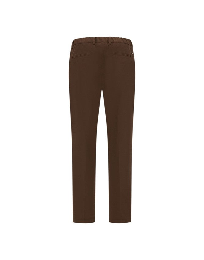 Herno Brown Trousers With Elastic Waistband